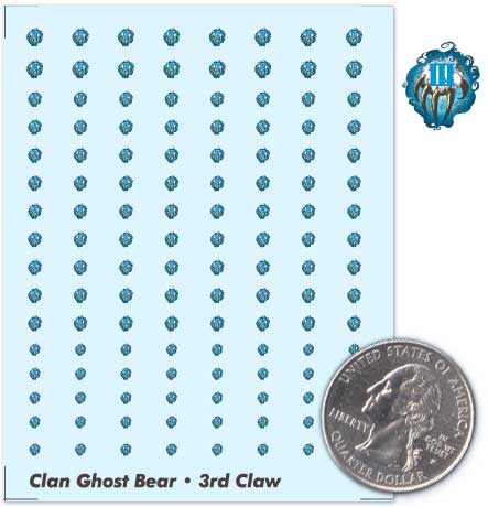 Battletech - Decals - Clan - Ghost Bear - Zeta Galaxy - 3rd Claw