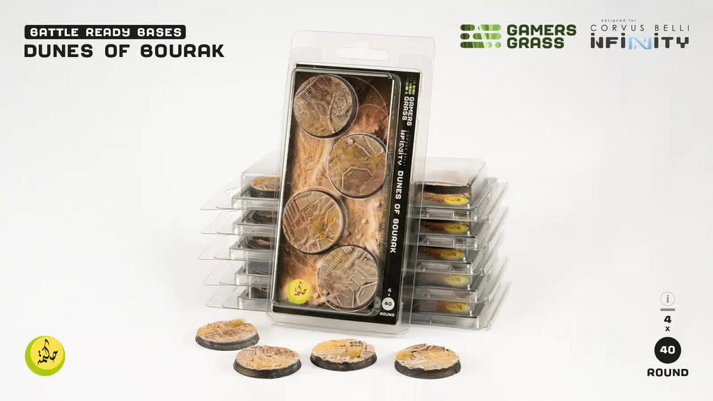Gamers Grass - GGB-DBR40 - Bases - Dunes of Bourak - Round 40mm (x4)