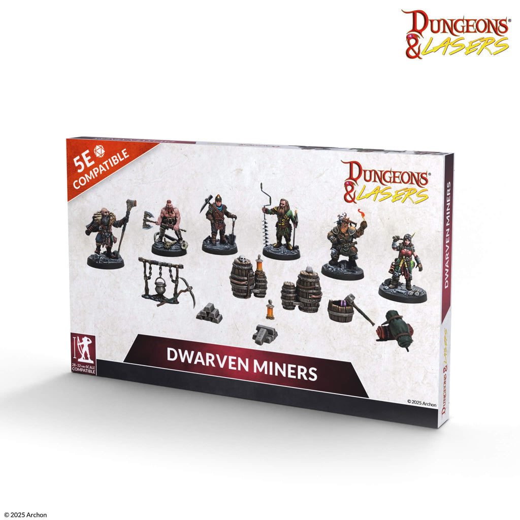 Dungeons & Lasers - Miniatures - Dwarven Miners