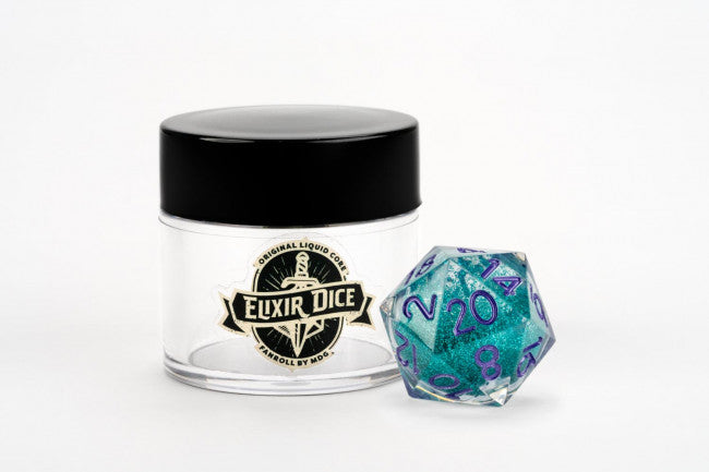 Fanroll: MDG Individual d20 Dice: Liquid Core Disco Vibes