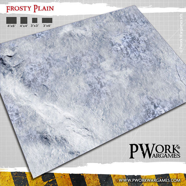 PWork - Frosty Plain - Wargames Terrain Mat - 22X30"