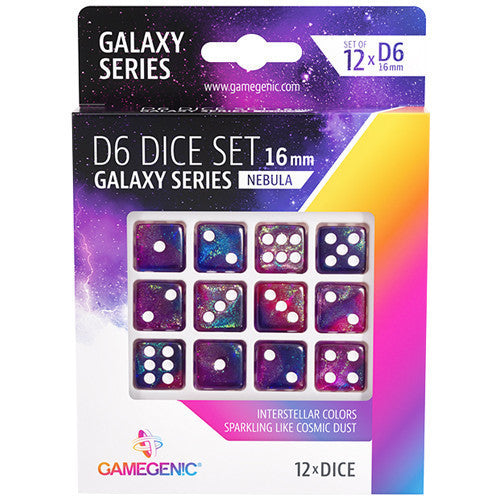 Gamegenic Galaxy Series - Nebula - D6 Dice Set 16 mm (12 pcs) - GGS50022ML