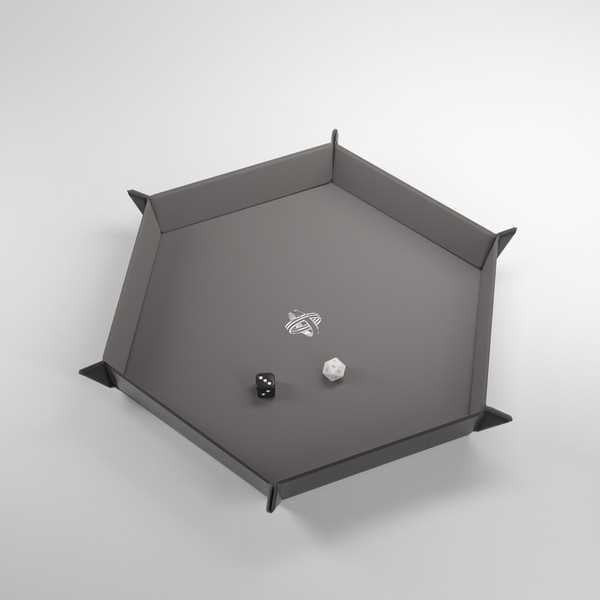 Magnetic Dice Tray Hexagonal: Black/Gray main image 1