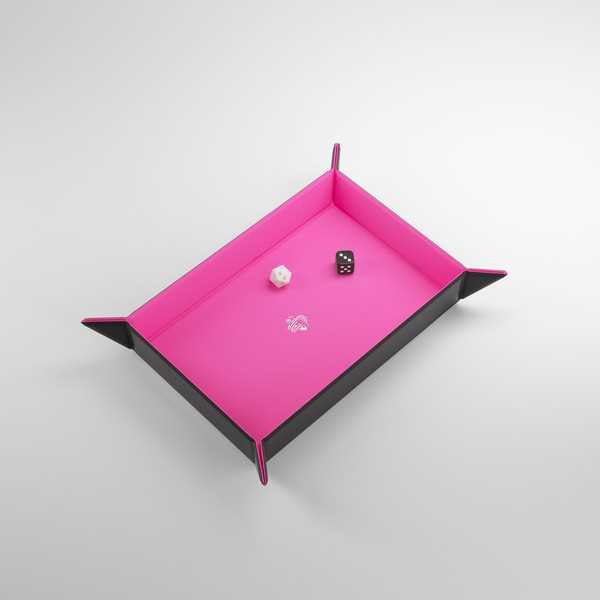 Gamegenic Rectangular Magnetic Dice Tray Pink/Black