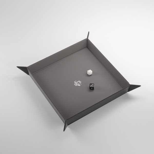 Gamegenic Square Magnetic Dice Tray Grey/Black