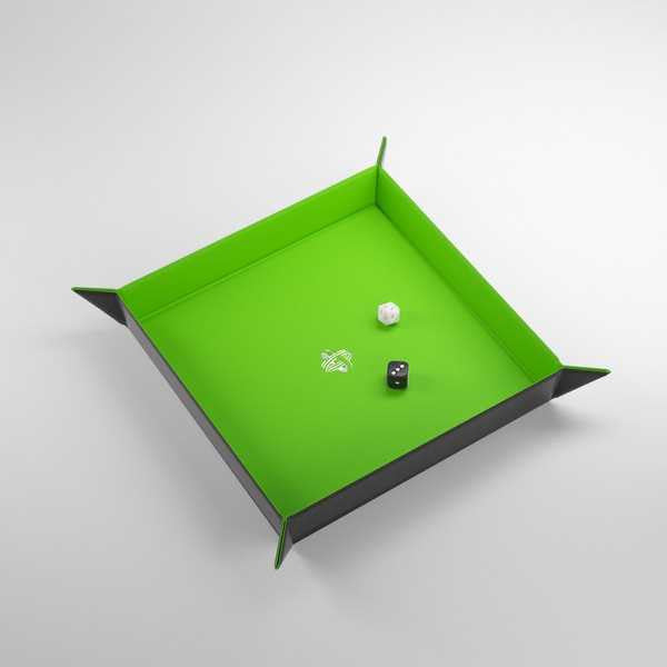 Gamegenic Square Magnetic Dice Tray Green/Black