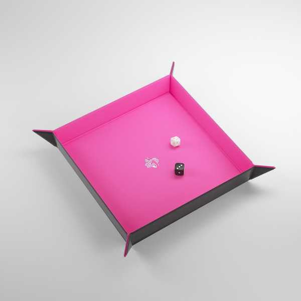 Gamegenic Square Magnetic Dice Tray PInk/Black