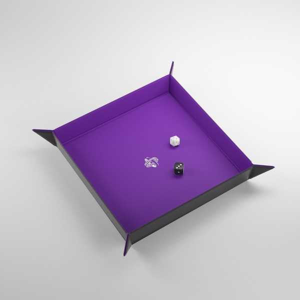 Gamegenic Square Magnetic Dice Tray Purple/Black