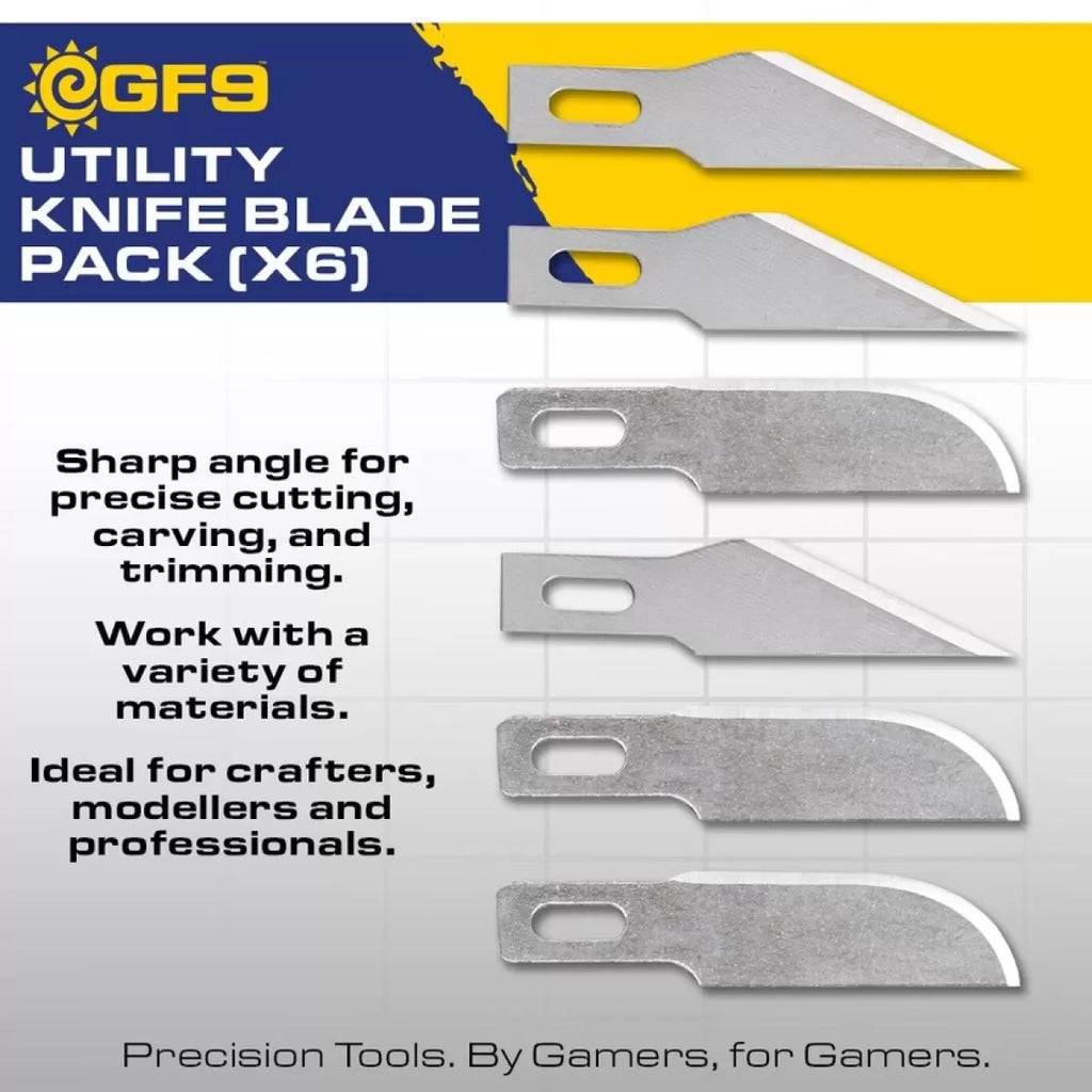 Gale Force 9 - GF9T03 - Precision Hobby Tools – Utility Knife Blade Pack (6)