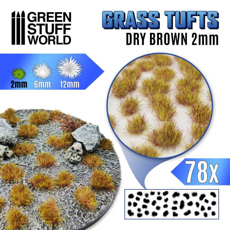 Green Stuff World - 10980 - Grass Tufts - 2mm self-adhesive - Dry Brown