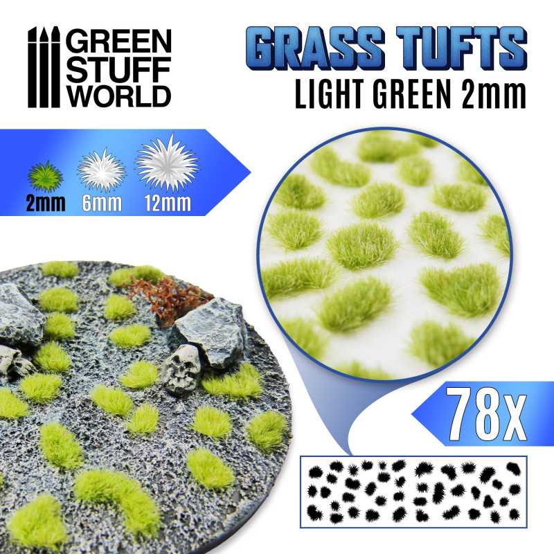 Green Stuff World - 10978 - Grass Tufts - 2mm self-adhesive - Light Green