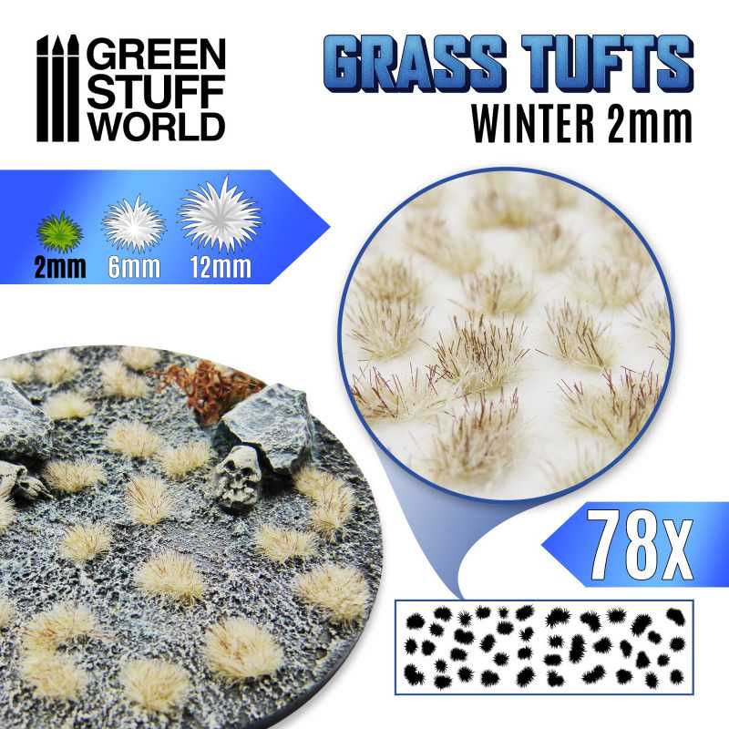 Green Stuff World - 10979 - Grass Tufts - 2mm self-adhesive - White Winter