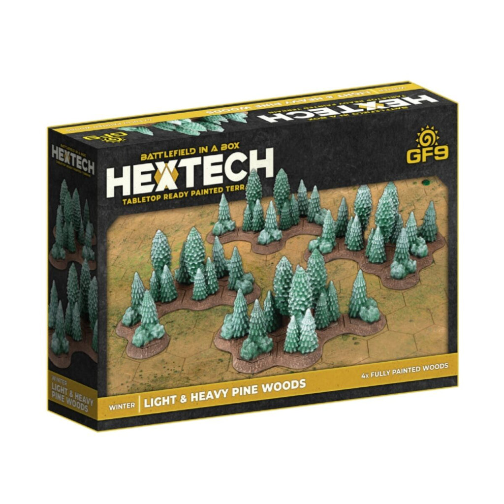 Battlefield in a Box - HEXT34 - Hextech Terrain: Light & Heavy Pine Woods – Winter