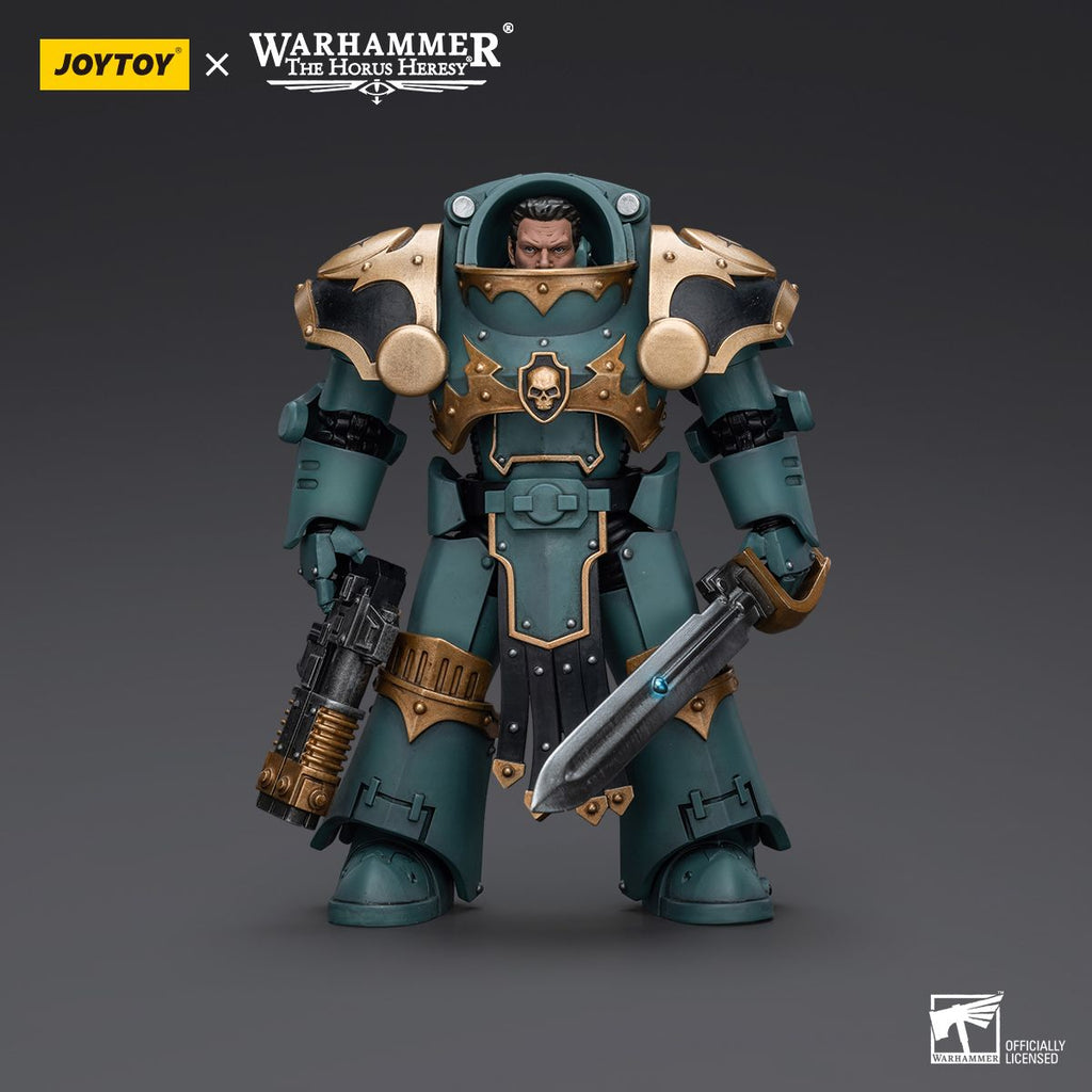 JoyToy Warhammer Collectibles: 1/18 Scale Sons Of Horus Tartaros Terminator Squad Sergeant & Power Sword
