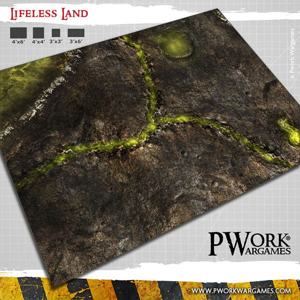 PWork - Lifeless Land - Wargames Terrain Mat - 22X30"