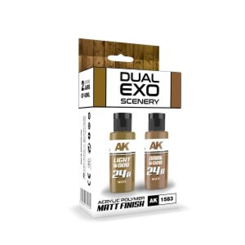 AK Interactive - AK1583 - Light Wood & Dark Wood Dual Exo Set - 2 x 60ml