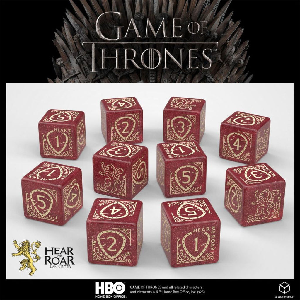 Q Workshop - Game of Thrones - Lannister Dice Set 10x D6