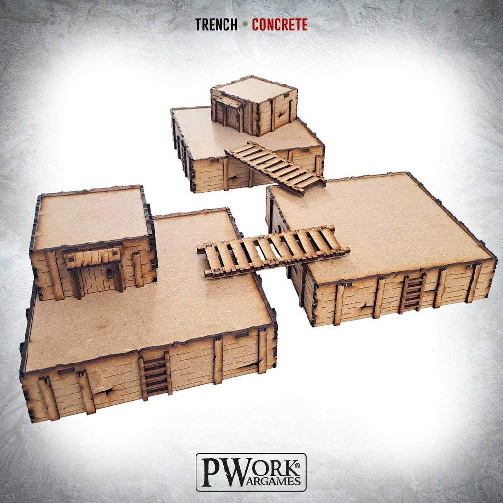 PWork - Trench Concrete - MDF Terrain Scenery