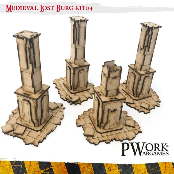 PWork - Medieval Lost Burg 04 - MDF Terrain Scenery
