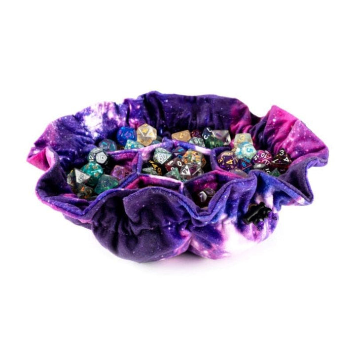 MDG Velvet Compartment Dice Bag with Pockets: Nebula