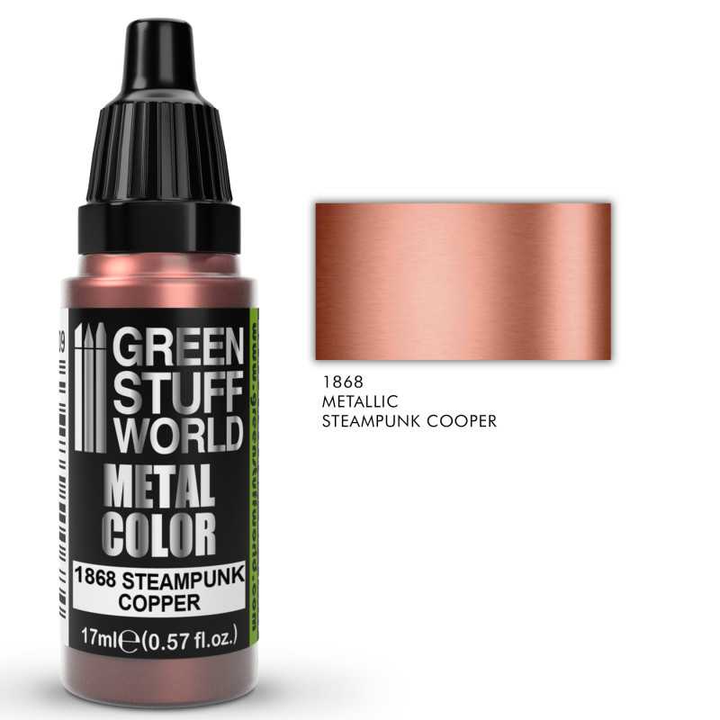 Green Stuff World - 1868 - Metallic Paint Steampunk Copper 17ml