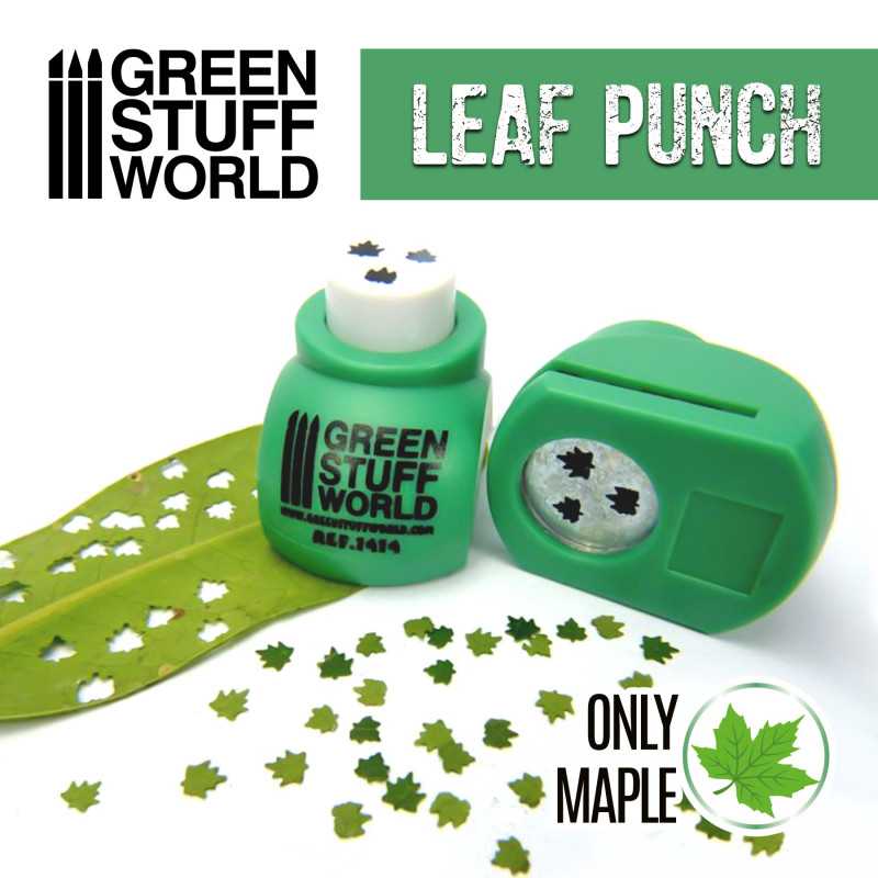 Green Stuff World - 1414 - Miniature Leaf Punch MEDIUM GREEN