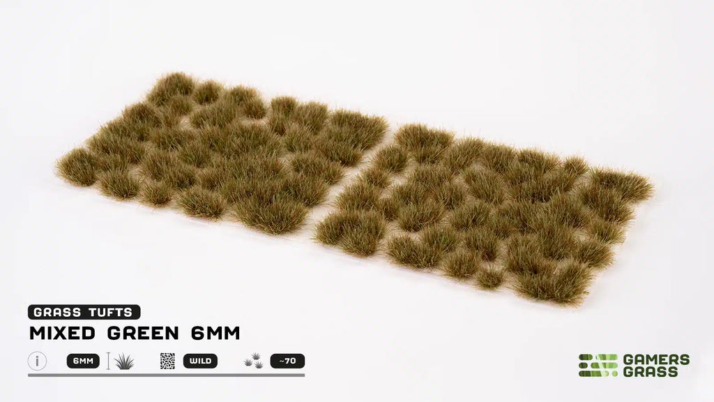 Gamers Grass - 6mm Tufts - Mixed Green (Wild) - GG6-MG