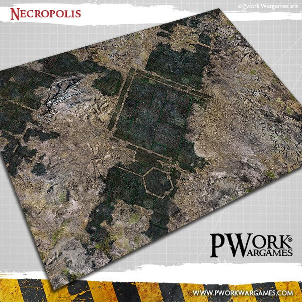 PWork - Necropolis - Wargames Terrain Mat - 22X30"