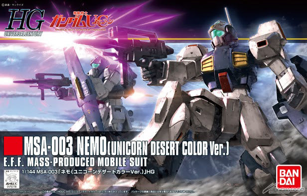 Bandai -  G5060958 - HGUC 1/144 Nemo Unicorn Desert Color Ver Gundam UC
