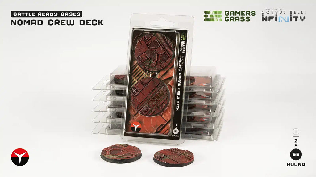 Gamers Grass - GGB-NCDR55 - Bases - Nomad Crew Deck (Infinity) - Round 55mm (x2)