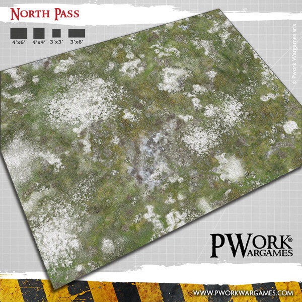 PWork - North Pass - Wargames Terrain Mat - 4X4'