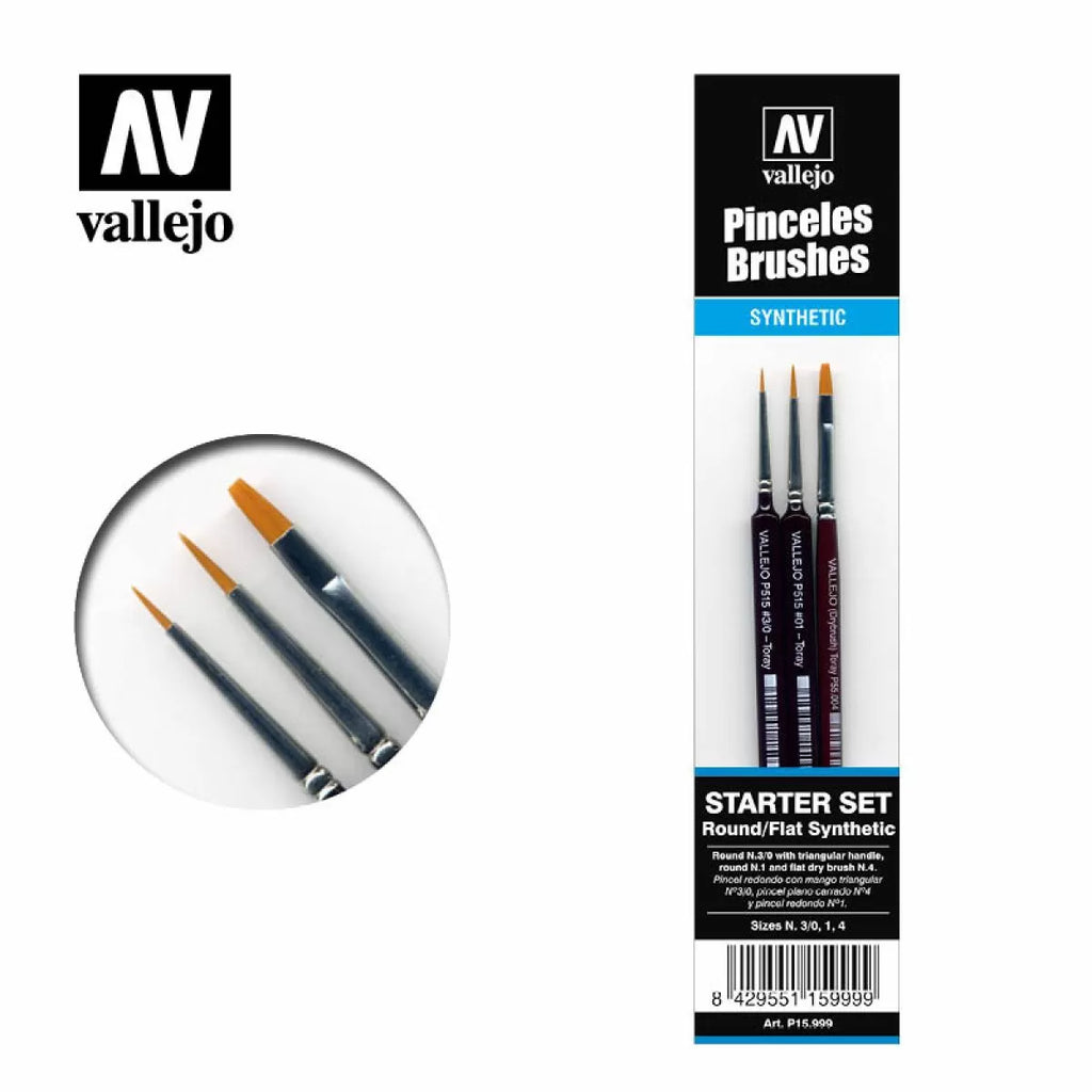 Vallejo Brushes - Starter Set Precision 1-3/0 , Effects 4 AVB03990