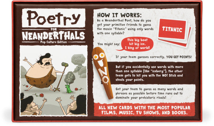Poetry for Neanderthals Pop Culture Edition (by Exploding Kittens ...