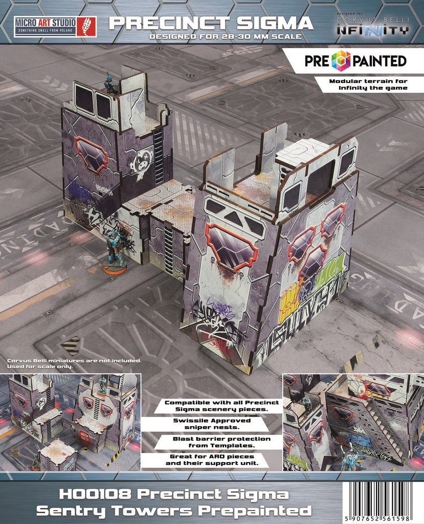 Precinct Sigma Sentry Towers (2) (Pre-painted) (grey)