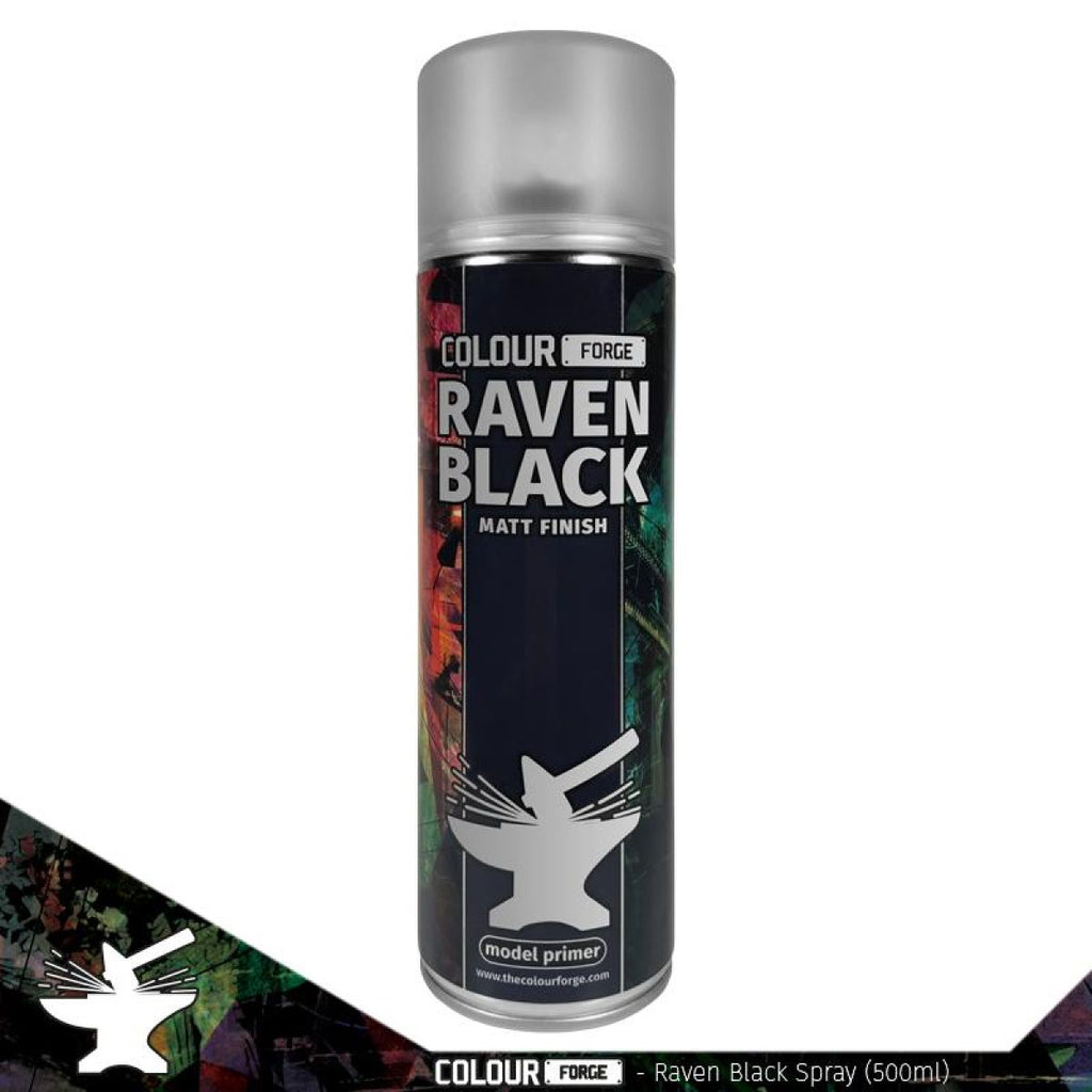 Colour Forge - TCF-SPR-027 - Aerosol Spray Primer - Raven Black 500ml
