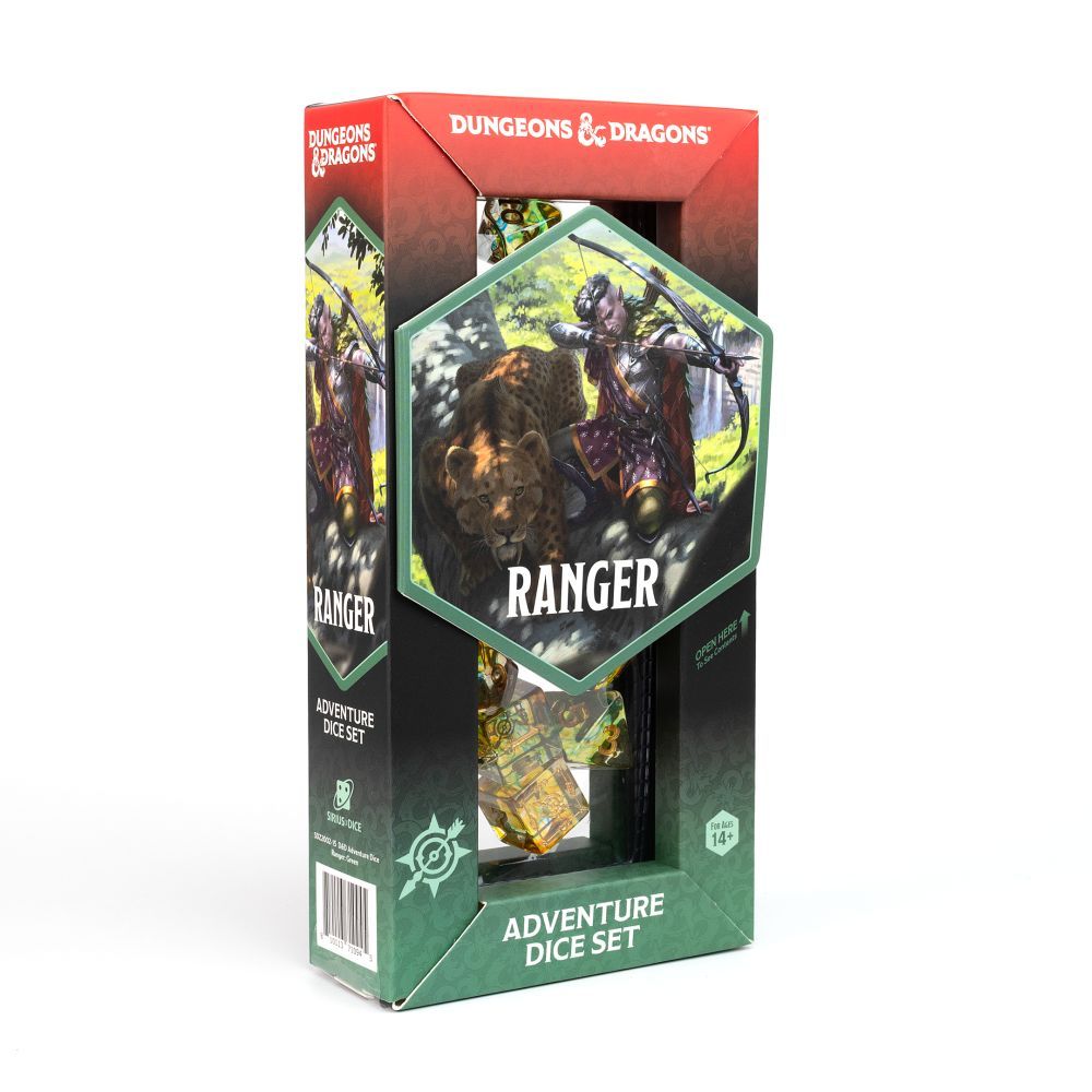 D&D Adventure Dice - Sirius Dice - Ranger - Green / Multi