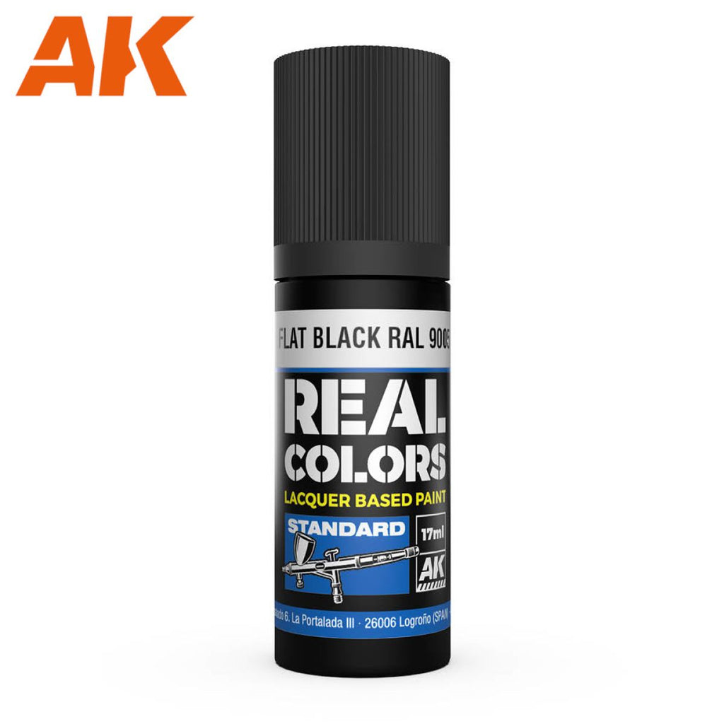 AK Interactive - RC804 - Real Colors - Flat Black Ral 9005 17 ml