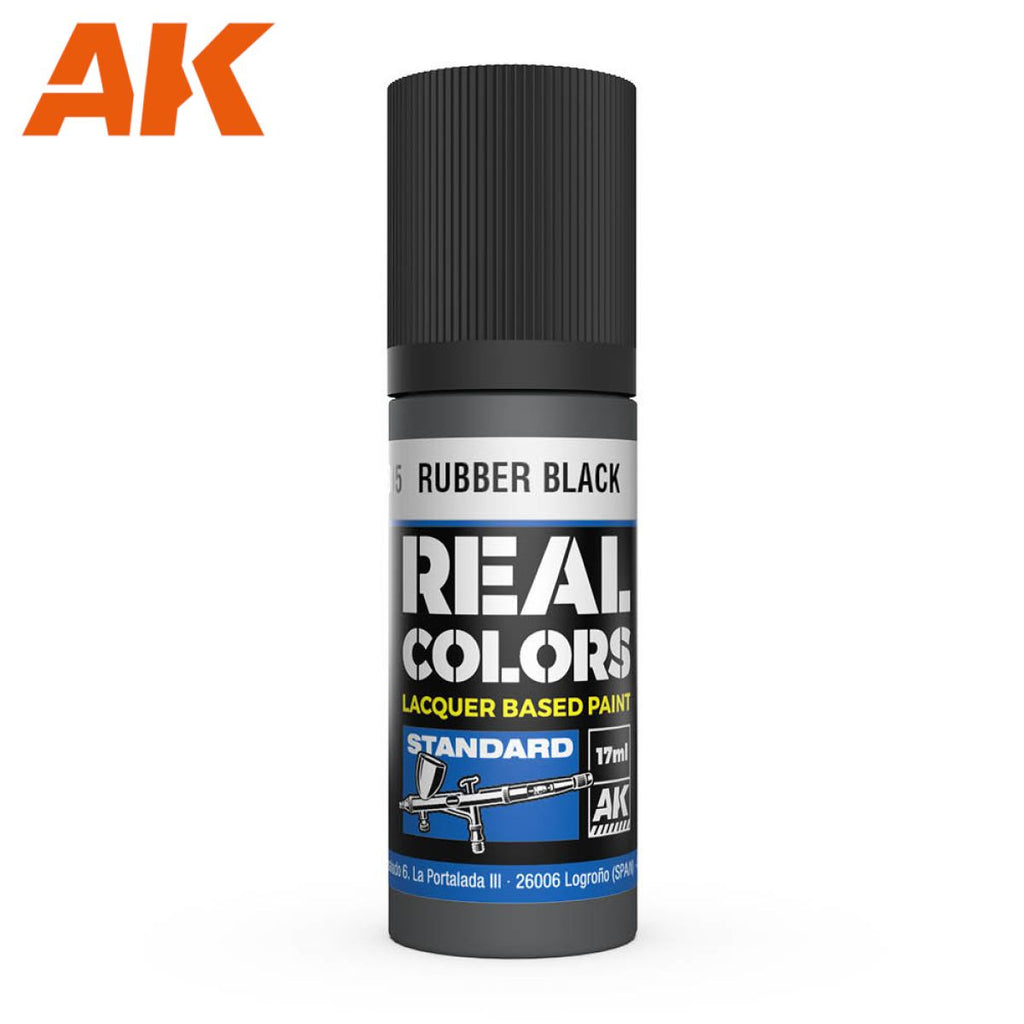 AK Interactive - RC805 - Real Colors -Rubber Black 17 ml