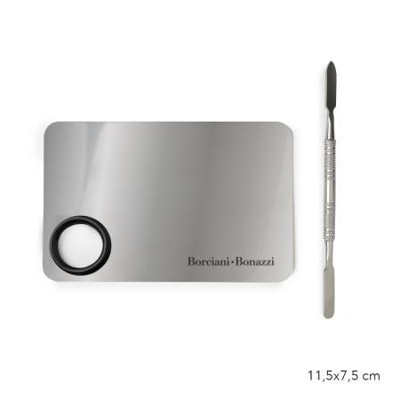 Borciani e Bonazzi - Rectangular Stainless Steel Palette with Spatula Included – Small Version
