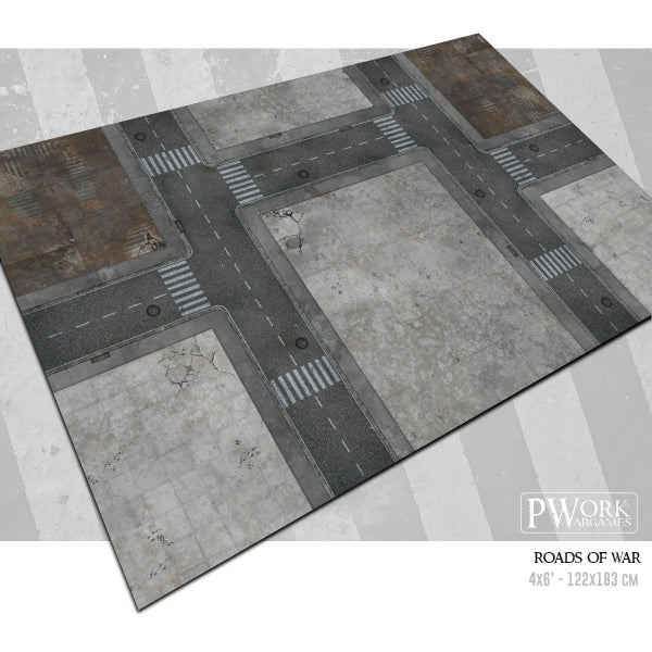 PWork - Roads of War - Wargames Terrain Mat - 22X30"