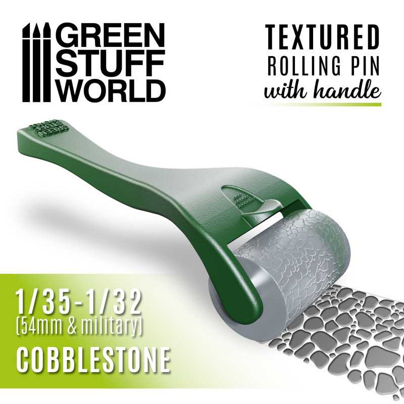Green Stuff World - 10484 - Rolling pin with Handle - Cobblestone