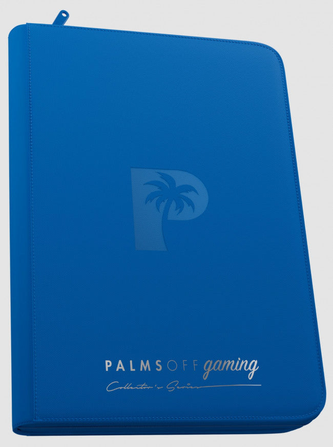 Palms Off Gaming - Collector's Series TOP LOADER Zip Binder CLEAR (216 Capacity) - BLUE