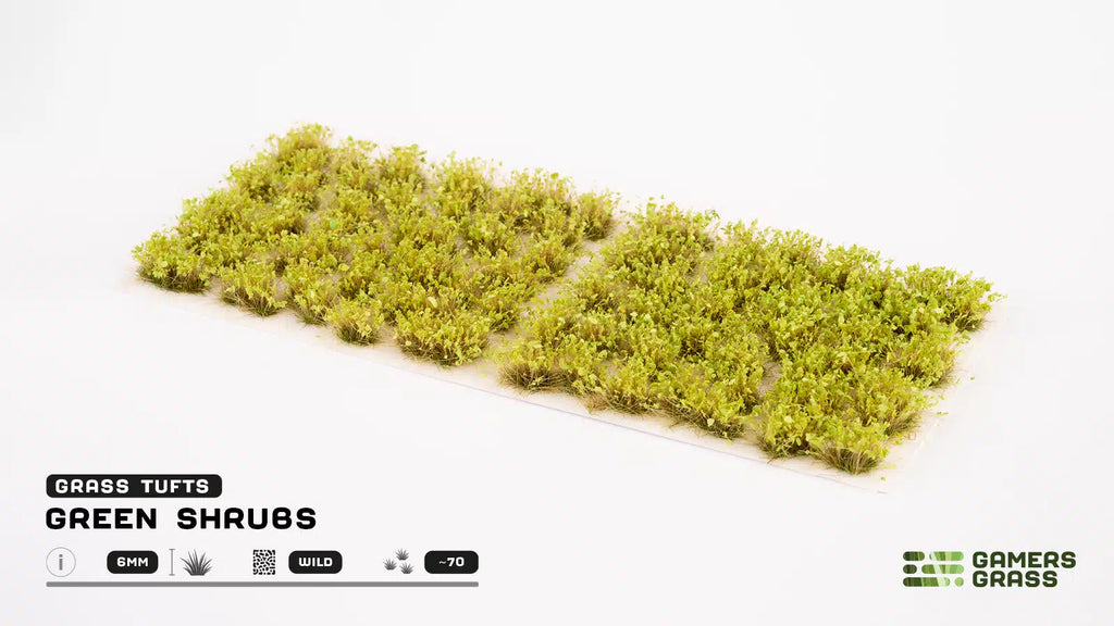 Gamers Grass - 6mm Tufts - Green Shrubs Tufts (Wild) - GGS-GR