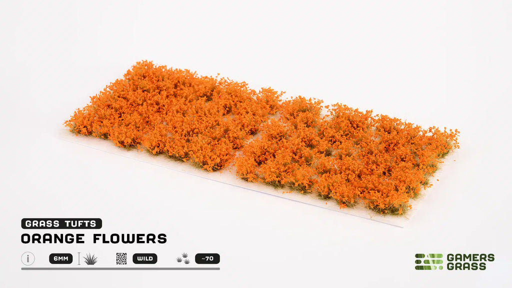 Gamers Grass - Flower Tufts - Orange Flowers (Wild) - GGF-OR