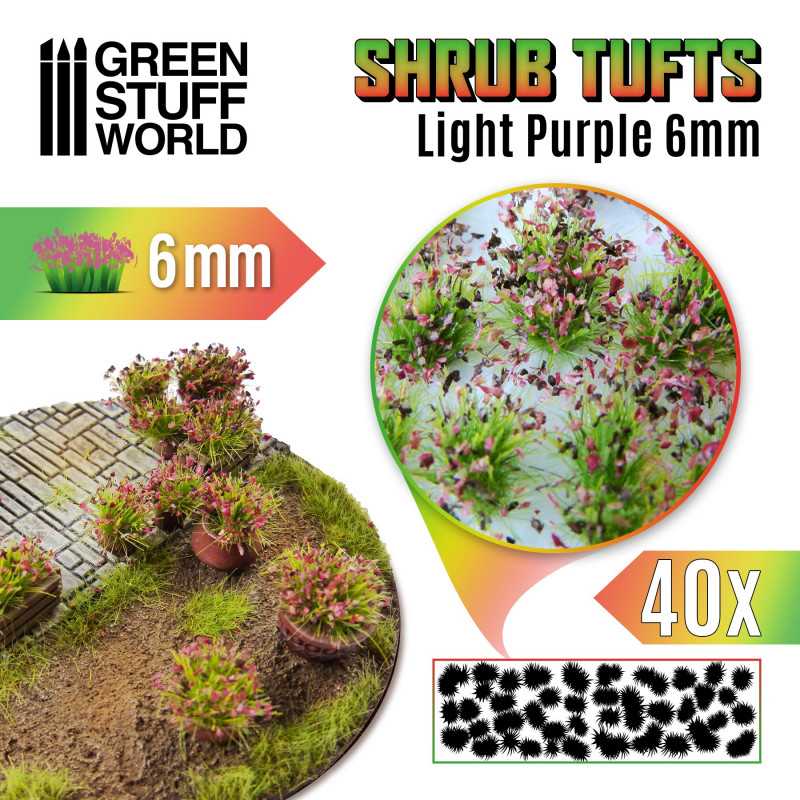 Green Stuff World - 10744 - Shrubs Tufts - 6mm self-adhesive - Light Purple