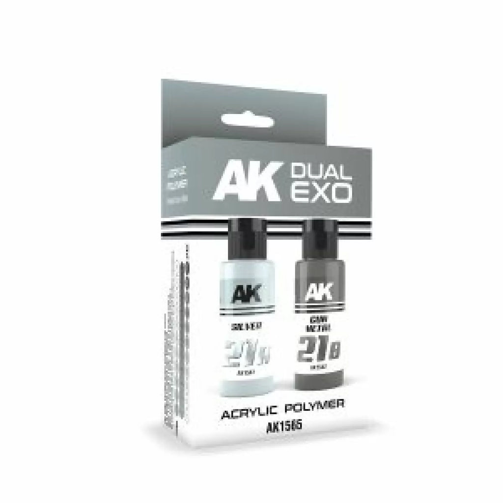 AK Interactive - Silver & Gun Metal Dual Exo Set - 2 x 60ML - AK1565