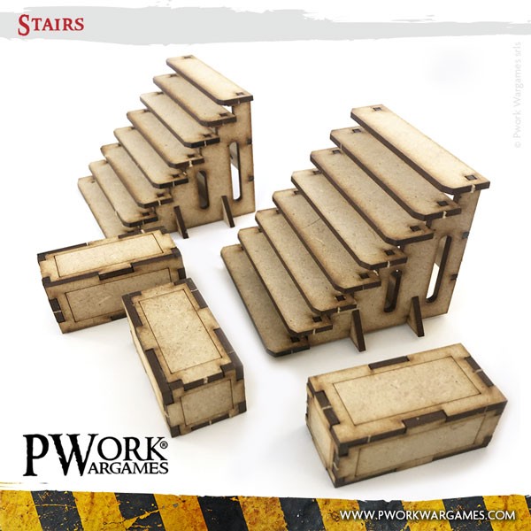 PWork - Stairs - MDF Terrain Scenery