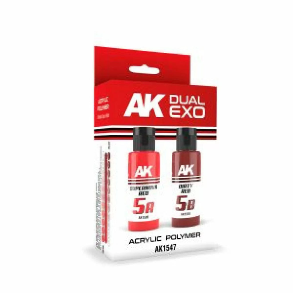 AK Interactive - Supernova Red & Dirty Red Dual Exo Set - 2 x 60ML - AK1547