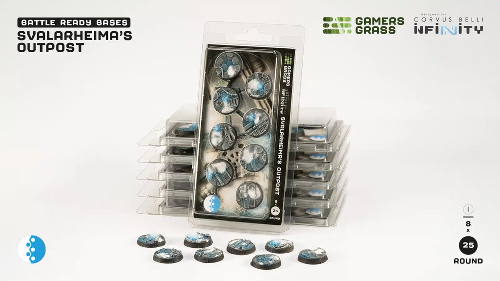 Gamers Grass - GGB-SOR25 - Bases - Svalarheima’s Outpost (Infinity) - Round 25mm (x8)