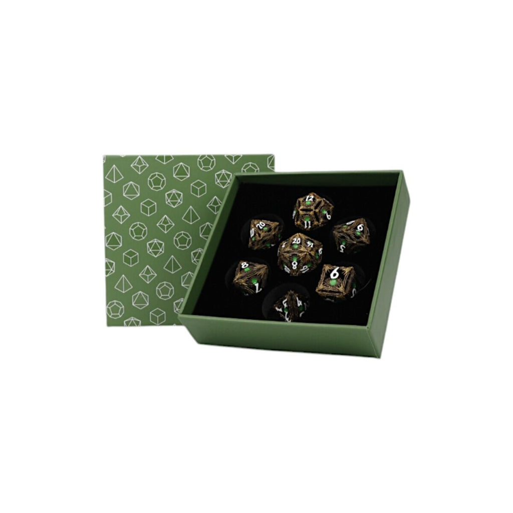 LPG - LPG 251893 - Dice Dragon Eye Dice Set Ancient Bronze/Green